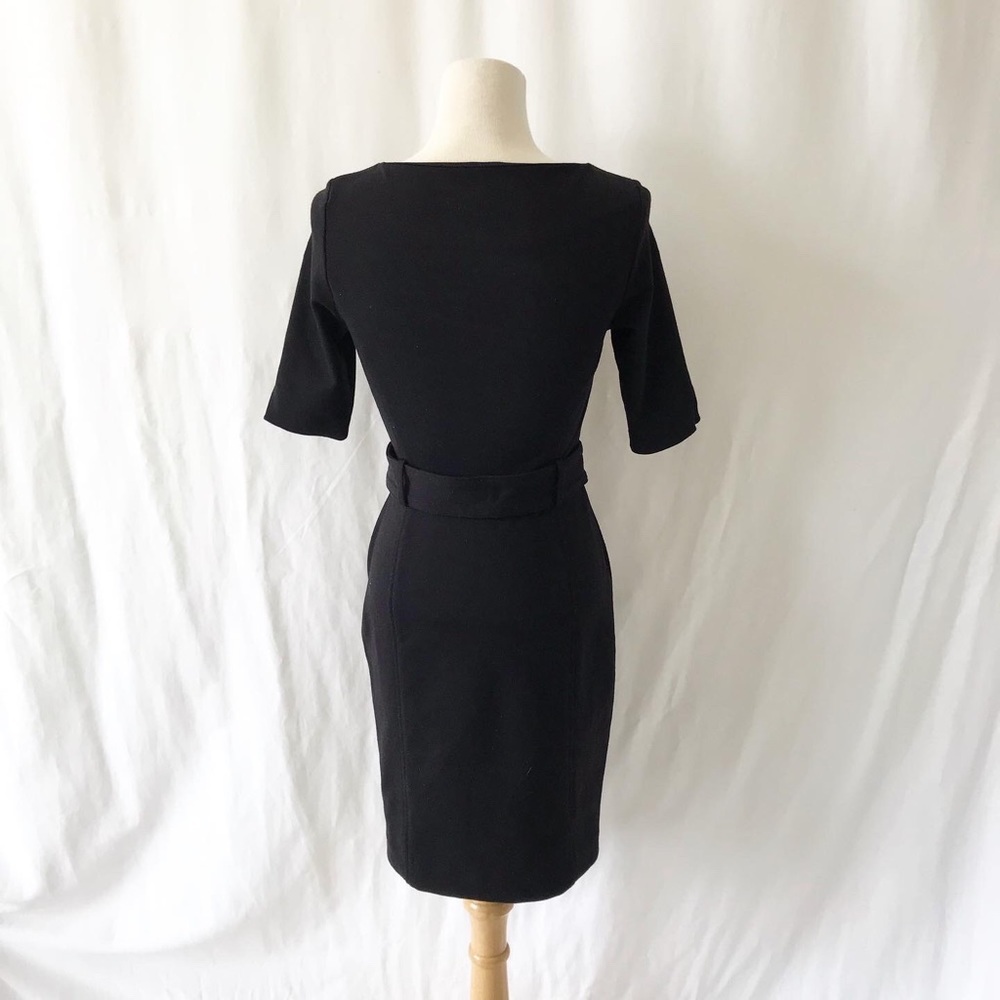 Banana Republic black belt bodycon dress size 00P - Picture 7 of 10